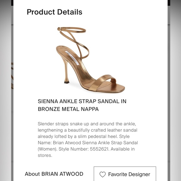 BRIAN ATWOOD Sienna Ankle Strap Sandal - Picture 13 of 13